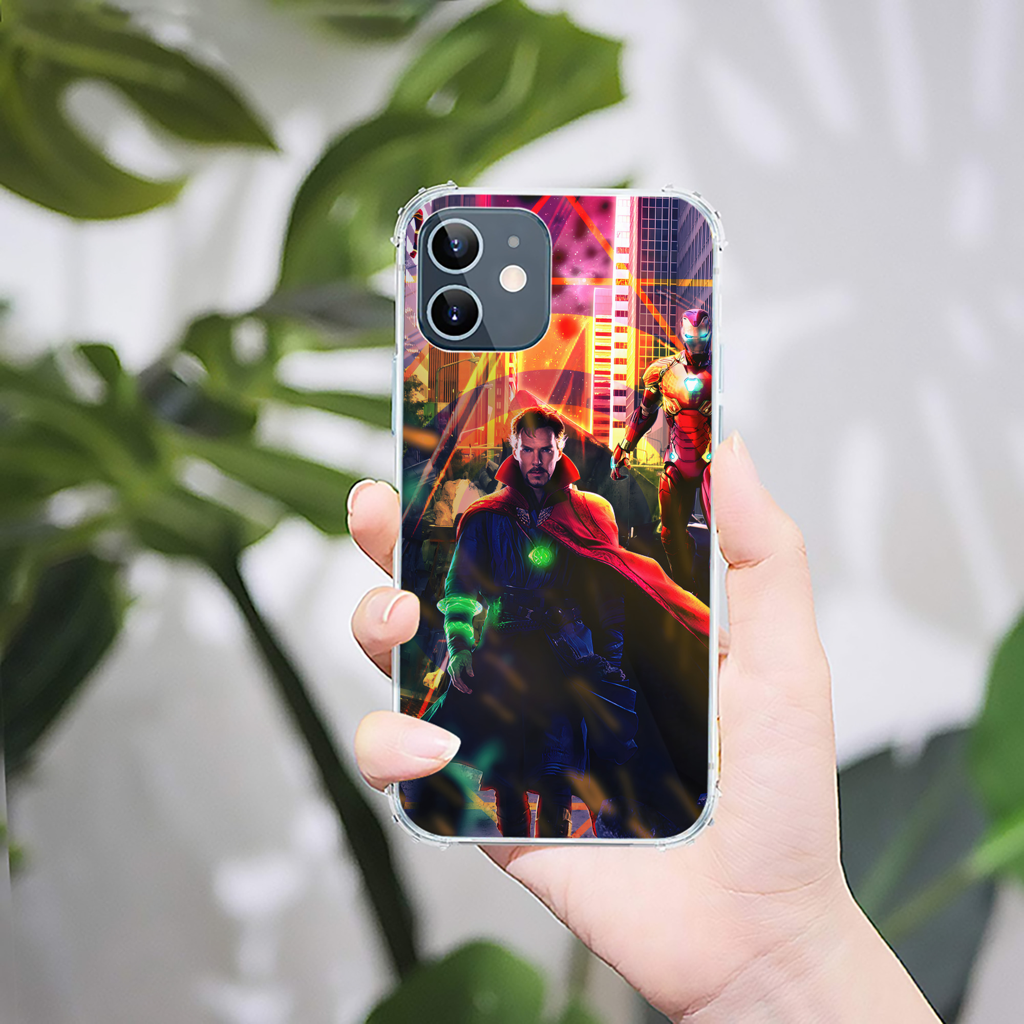 （画像用） アベンジャーズ The Avengers 【iPhone 12シリーズ対応】透明スマホケース（クリアソフトケース）